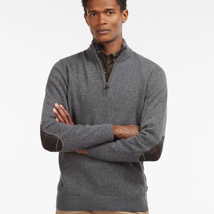 Barbour - Holden Half Zip Jumper in Grey Marl - Nigel Clare