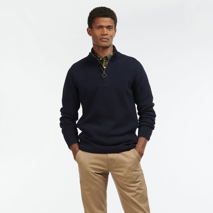 Barbour - Holden Half Zip Jumper in Navy - Nigel Clare