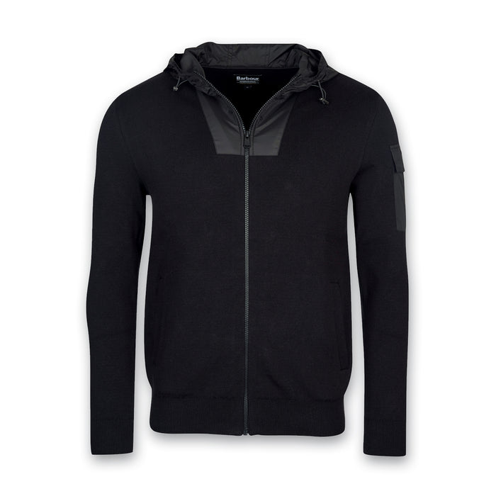 Barbour International - Swift Knit Zip Up Hoodie in Black - Nigel Clare