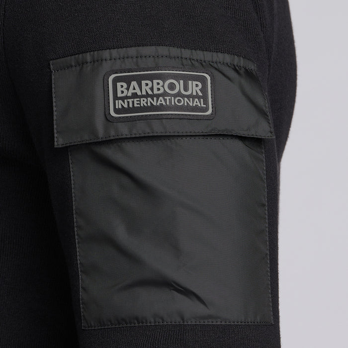 Barbour International - Swift Knit Zip Up Hoodie in Black - Nigel Clare