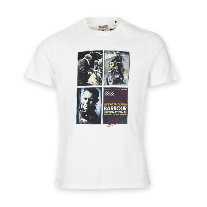 Barbour Intl - Multi Steve McQ T-Shirt in Off White - Nigel Clare