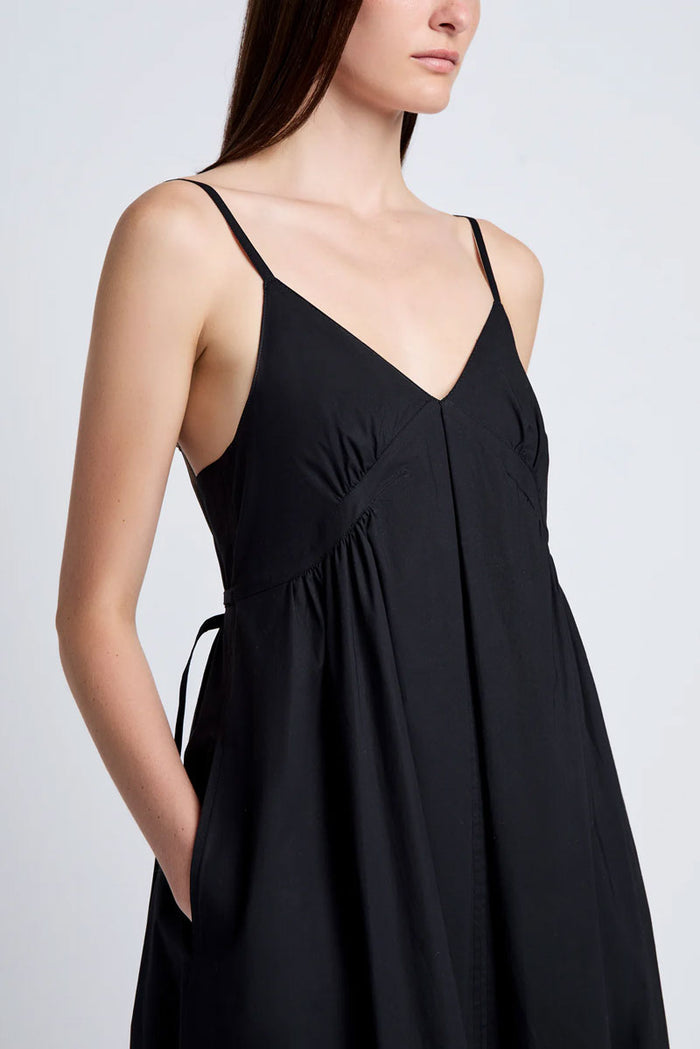 Barker Dress in Stretch Poplin - Black