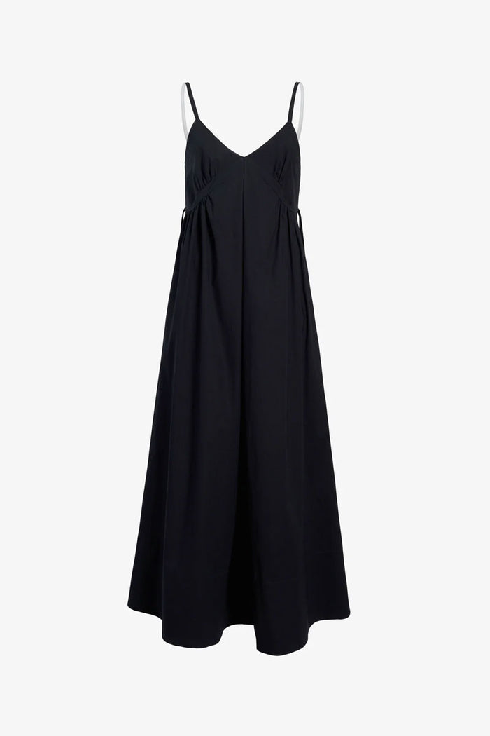 Barker Dress in Stretch Poplin - Black