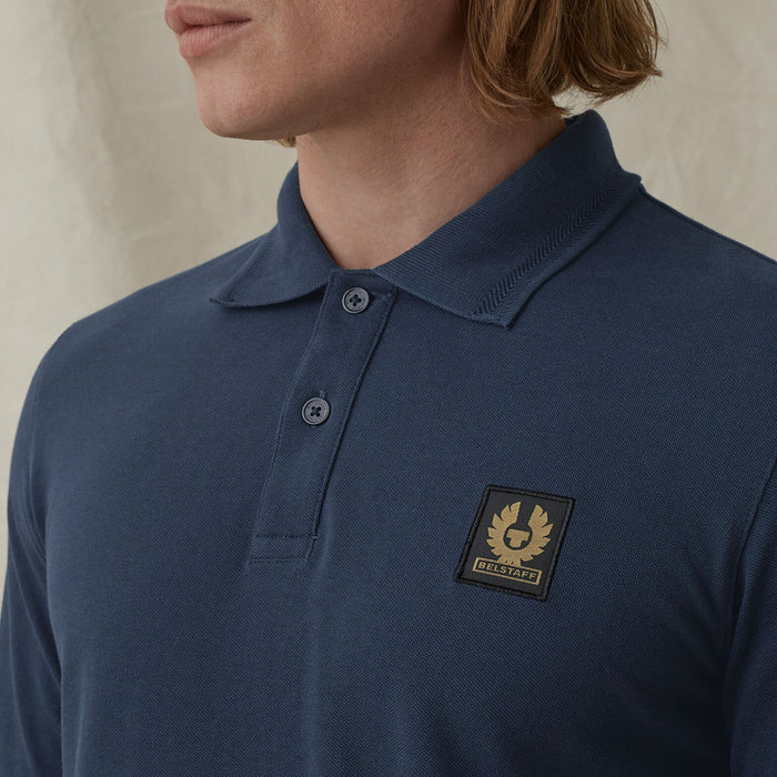 Belstaff - Essentials LS Polo Shirt in Dark Ink - Nigel Clare