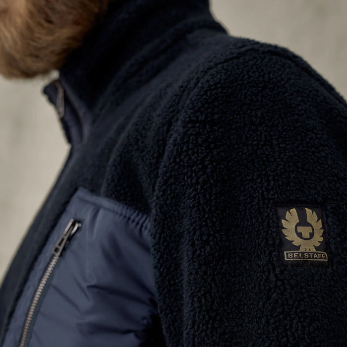 Belstaff - Herne Fleece Zip Through in Navy - Nigel Clare