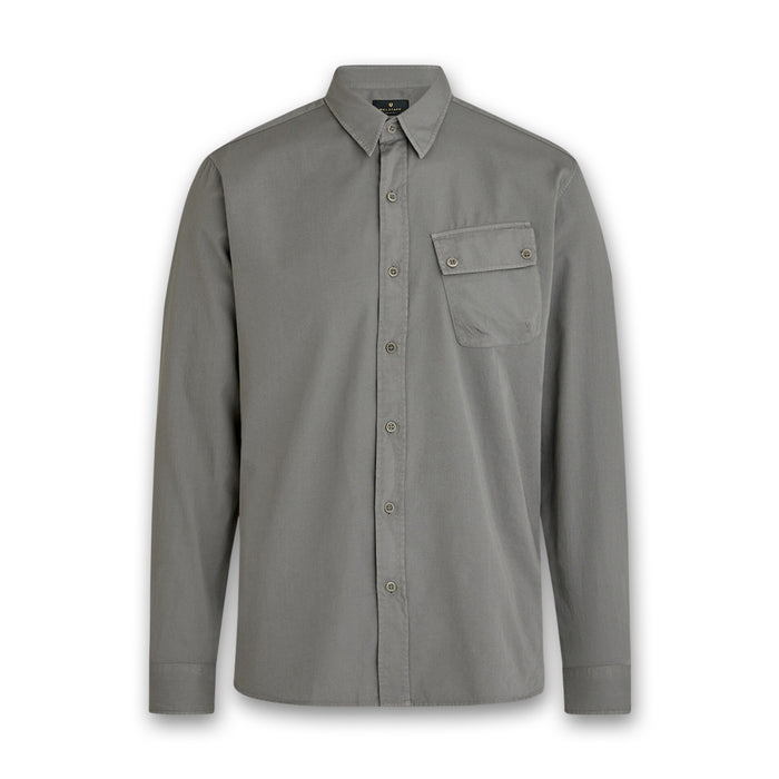 Belstaff - Pitch Twill Shirt in Granite Grey - Nigel Clare