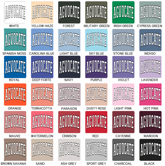 Big Varsity Agvocate Black and White– Crewneck