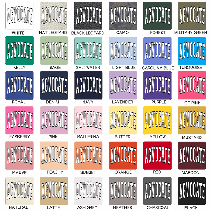 Big Varsity Agvocate Black and White– Infant/Toddler/Youth