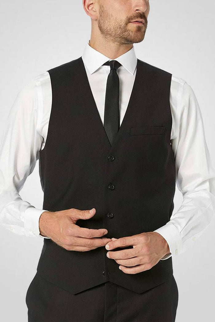 Black 3 Piece Slim Fit Suit with Vest