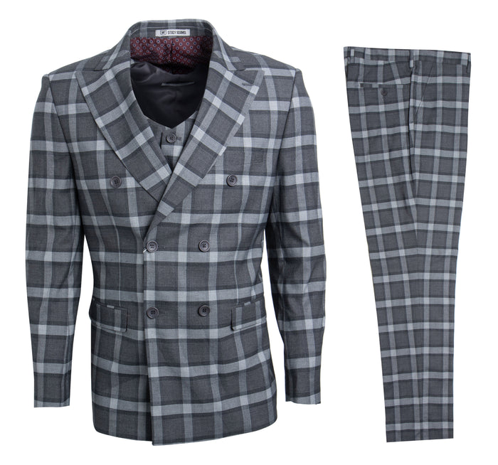 Black / Grey Stacy Adams Men's Suit - Giorgio's Menswear