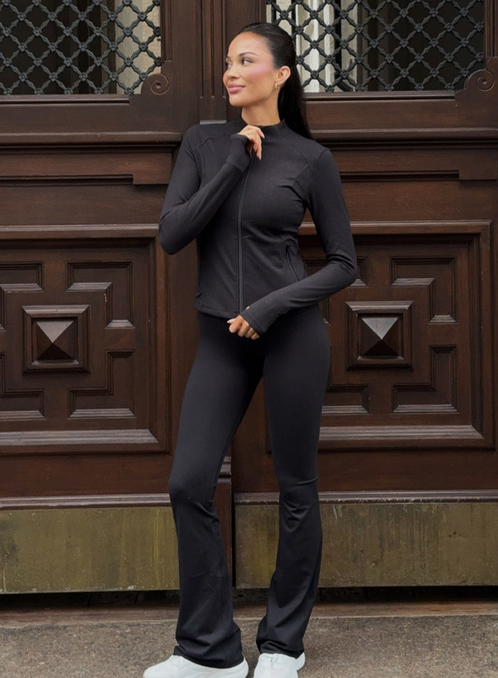 Black Sense Flare Tall Tights