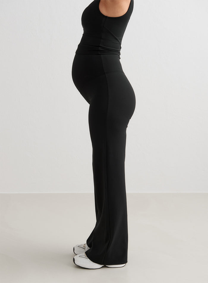 Black Sense Maternity Wide Petite Pants