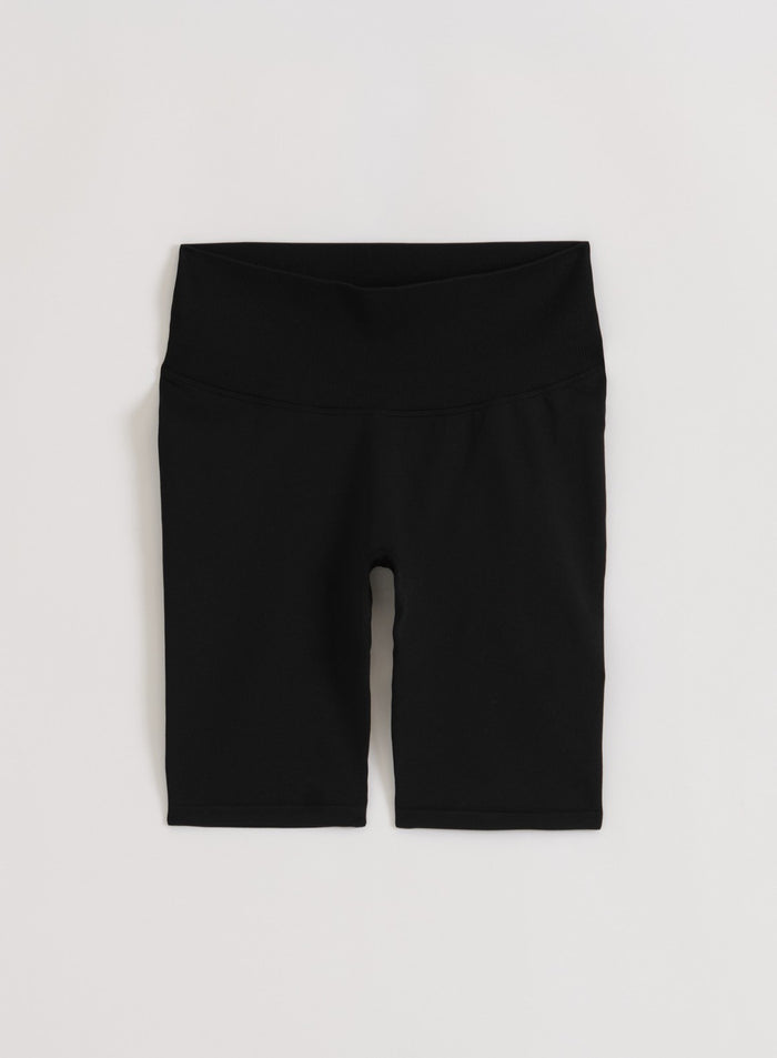 Black Shape Seamless Biker Shorts