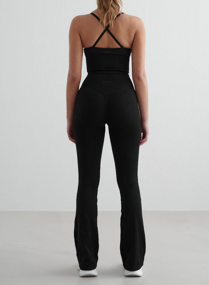 Black Shape Seamless Flare Tall Tights