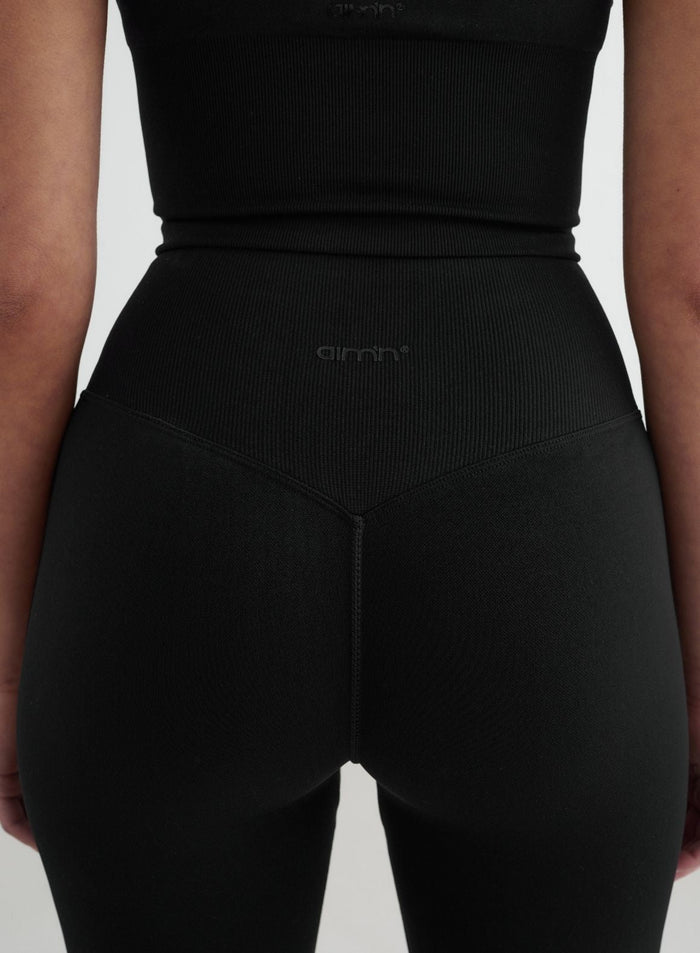 Black Shape Seamless Flare Tall Tights