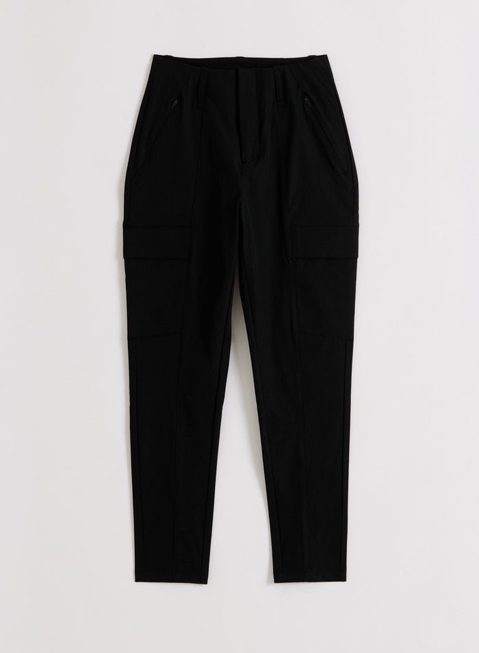 Black Straight Leg Cargo Pants