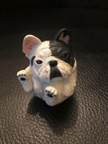 Black & White French Bulldog Bull Dog Ball Ball Animal PVC Mini Figurine Figure Model