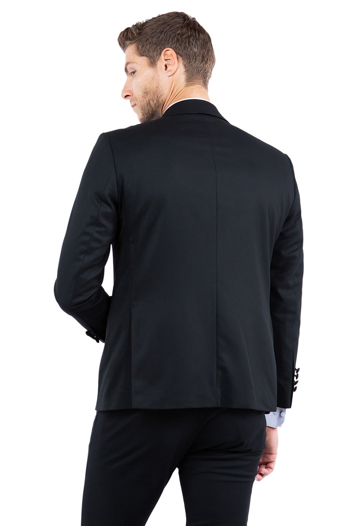 Black Zegarie Notch Lapel Tuxedo Jacket For Men MJT364-01 - Giorgio's Menswear