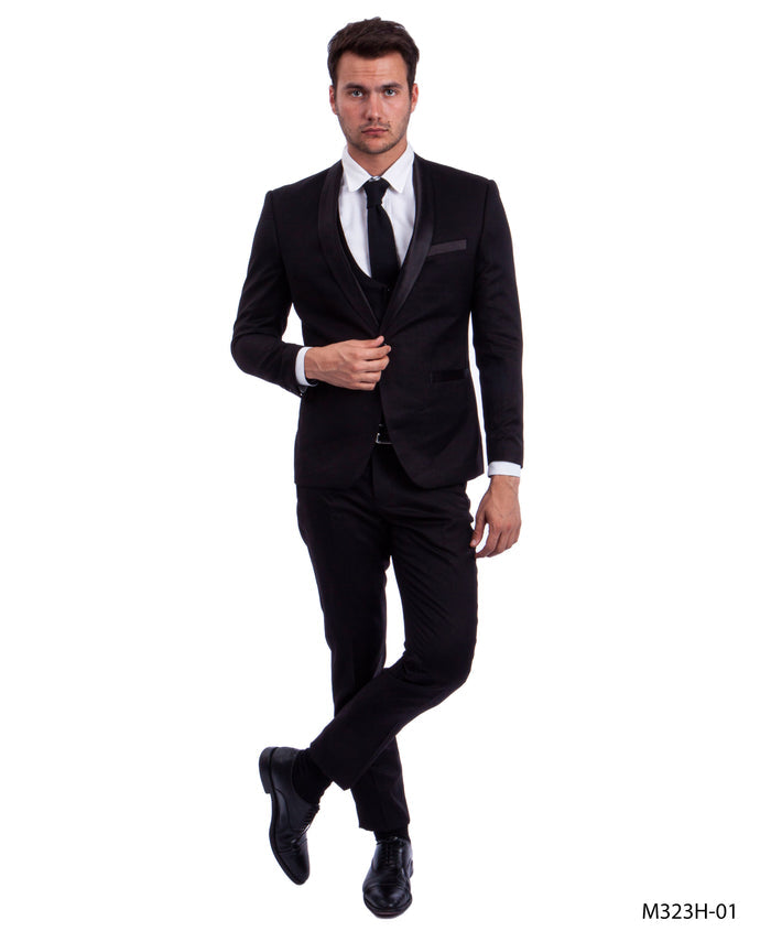 Black/Black Suit For Men Formal Suits For All Ocassions - Giorgio's Menswear