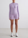 Blossom Sense Midi Biker Shorts & Zip Jacket Set