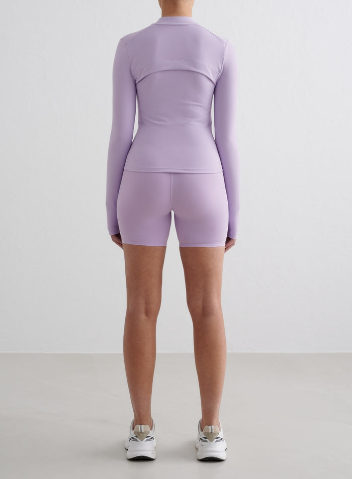Blossom Sense Midi Biker Shorts & Zip Jacket Set