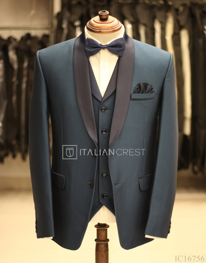 Blue 3-Piece Tuxedo Suit