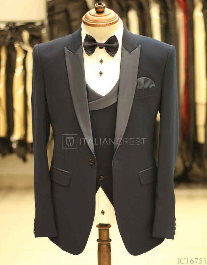 Blue 3-Piece Tuxedo Suit