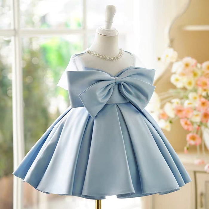 Blue Girl Dress Birthday Party Holiday Princess Gown J756