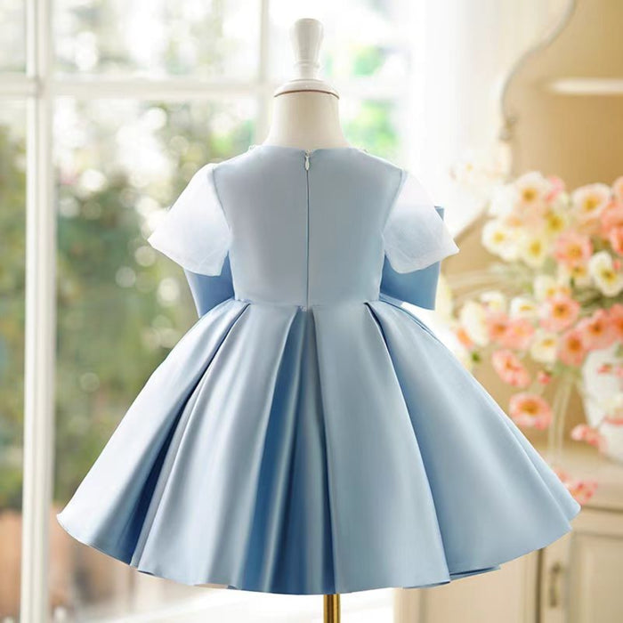 Blue Girl Dress Birthday Party Holiday Princess Gown J756