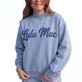Blue Sweatshirt Blue Script