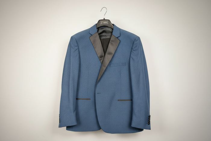 Blue Tuxedo with Black Lapel (Clearance)
