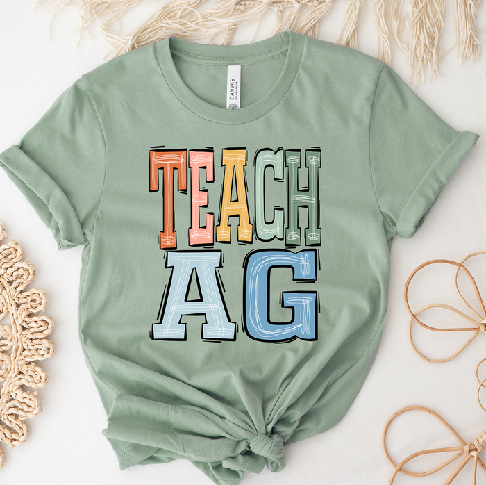 Boho Teach Ag- Bella Canvas T-Shirt