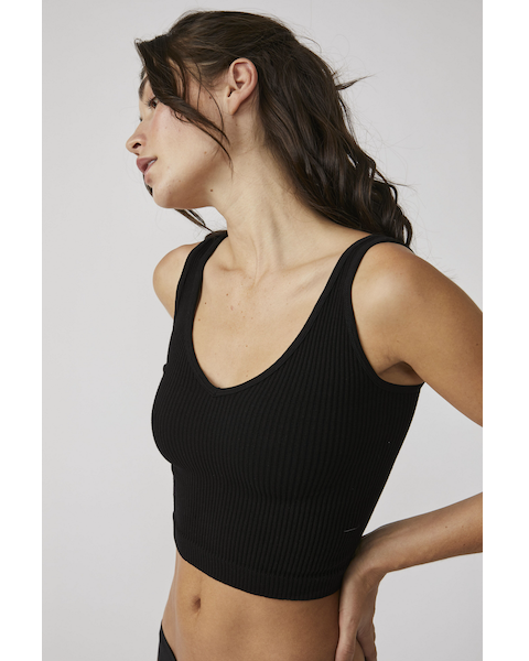 woman in Black brami ribbed tank
