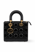 Brandi - Top Handle Quilted Detail Patent Leather
