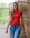 Brenley Ribbed Knit Top - Terracotta Wishlist