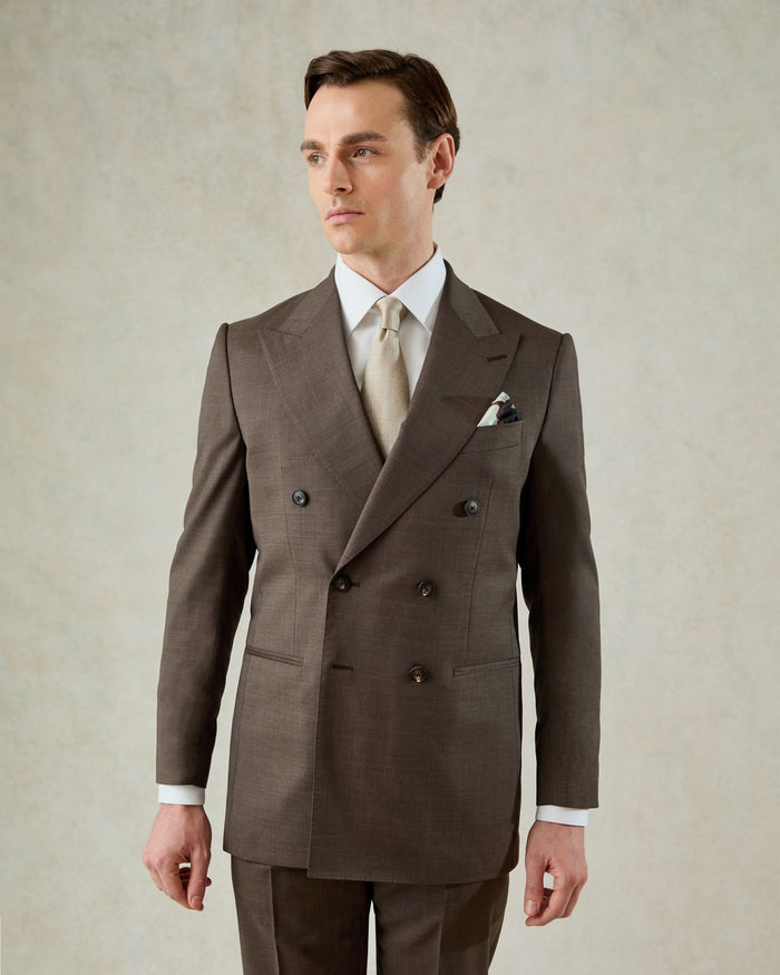 Burton Wool Cashmere Double Breasted Jacket Dark Brown