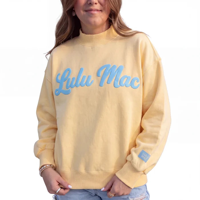 Butter Sweatshirt Light Blue Script