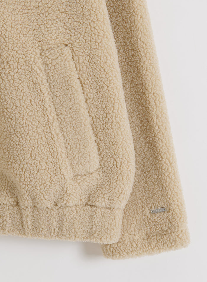 Café Au Lait Pile Coach Jacket