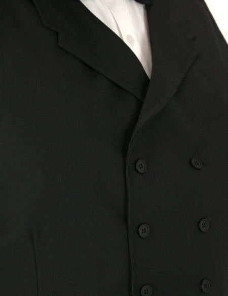 Callahan Double Breasted Vest - Black