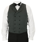 Callahan Double Breasted Vest - Charcoal