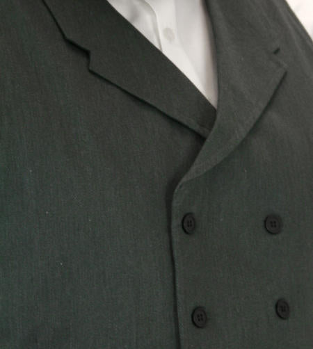 Callahan Double Breasted Vest - Charcoal