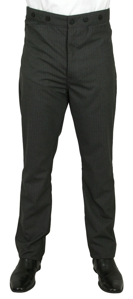 Callahan Dress Trousers - Gray Pinstripe