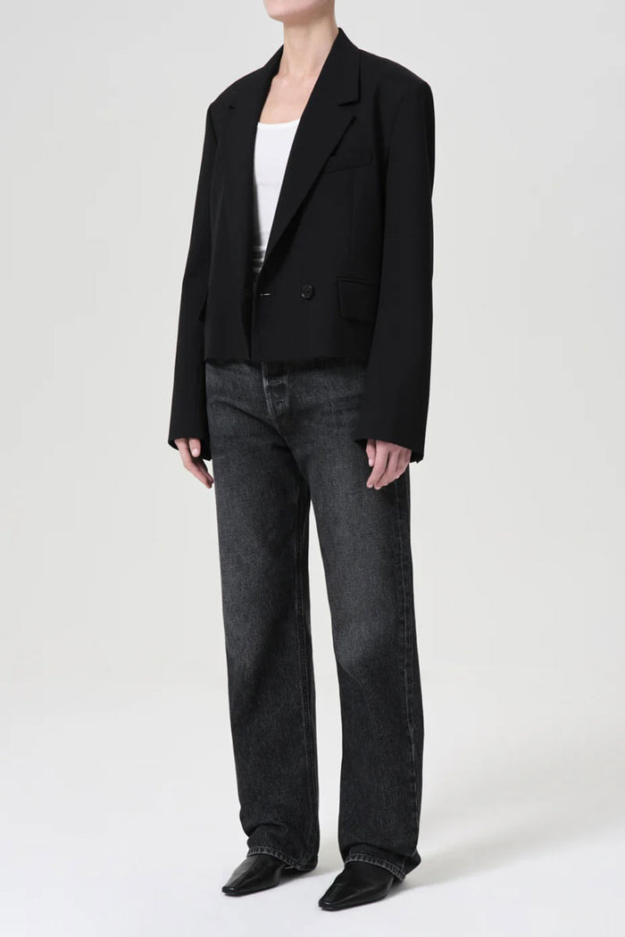 Callie Cropped Blazer - Black