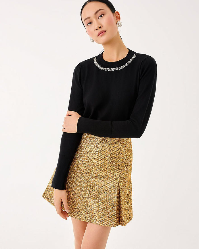 Lilly Pulitzer - Cammi Boucle Mini Skirt - Gold Metallic Golden Glow Boucle