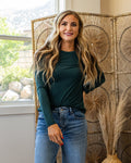 Can We Rib Knit Top - Color Options Available! Staccato Forest