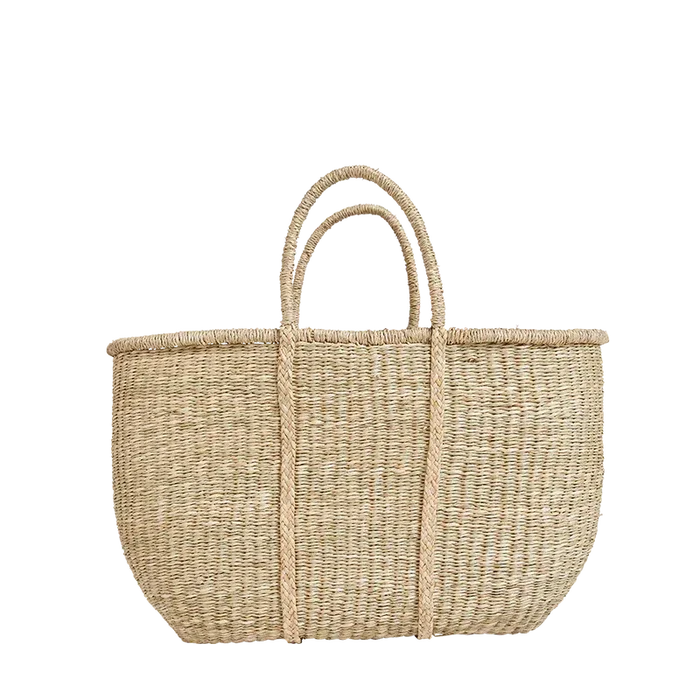 Olli Ella Caro Seagrass Market Bag-Simply Green Baby