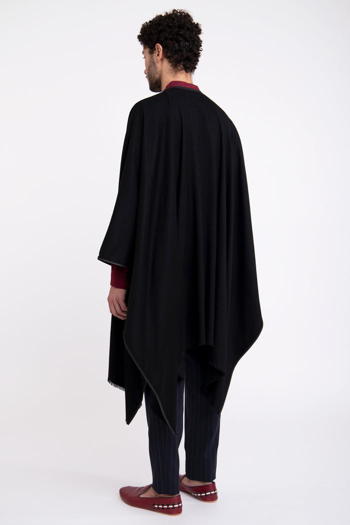 Cashmere Black Poncho