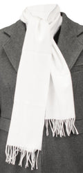 Cashmere Wool Scarf - Snow White