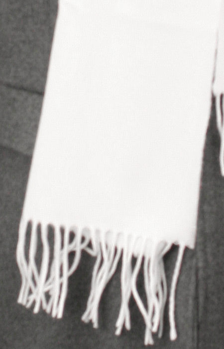 Cashmere Wool Scarf - Snow White