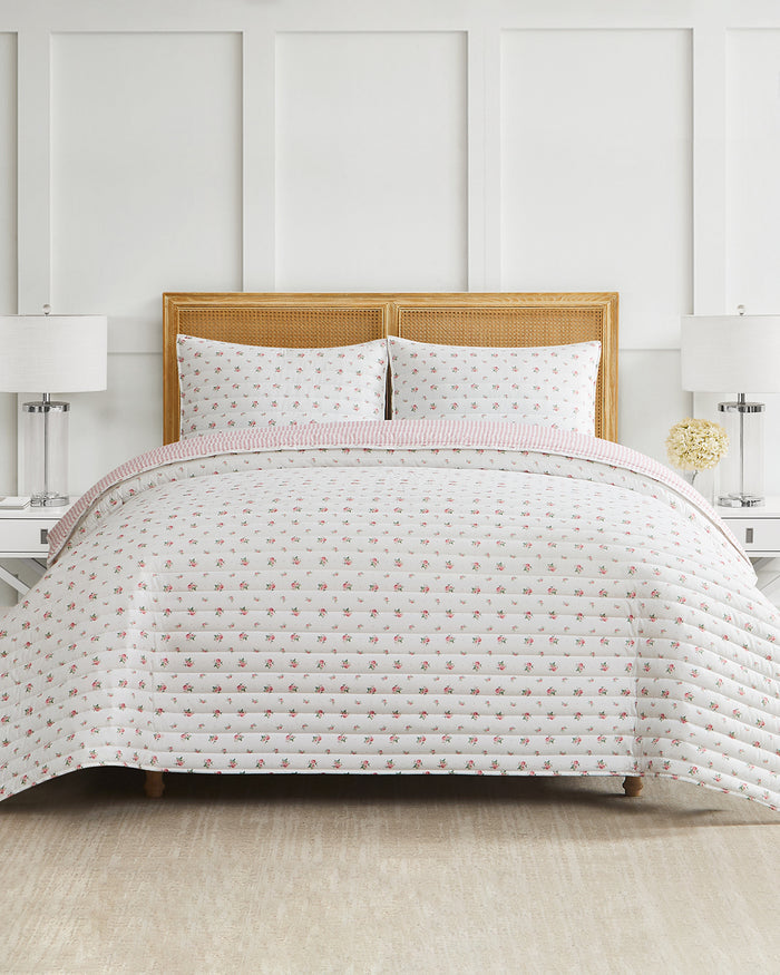 Ceraphina Floral Pink Quilt Set